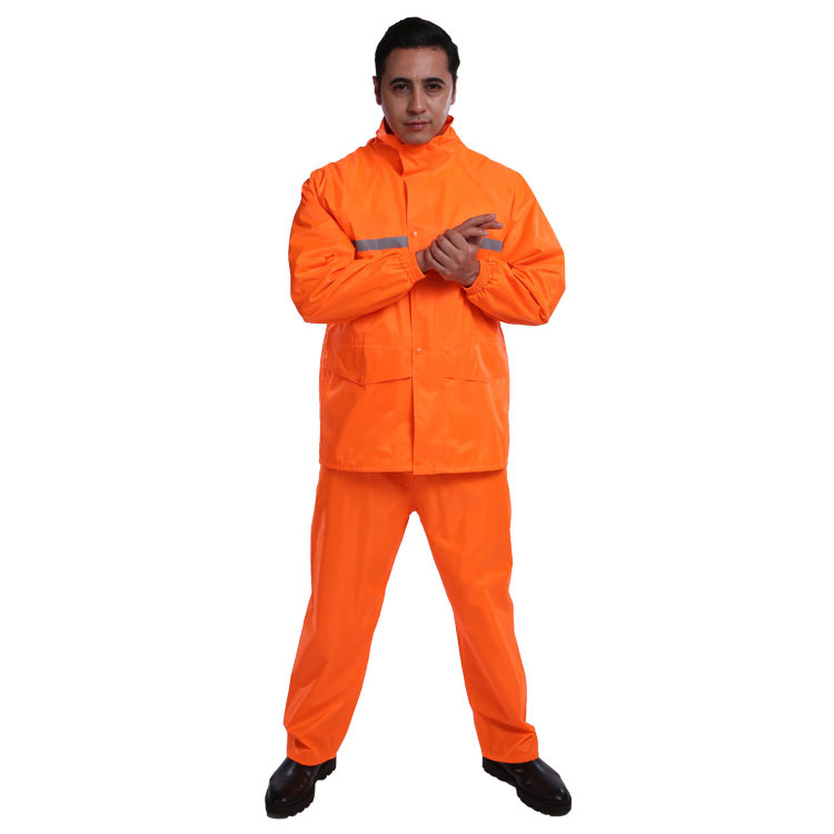 Cheap Price OEM Service Waterproof Reflective Raincoat with Pants Rain Suit Rain Coats Made in Guangzhou
