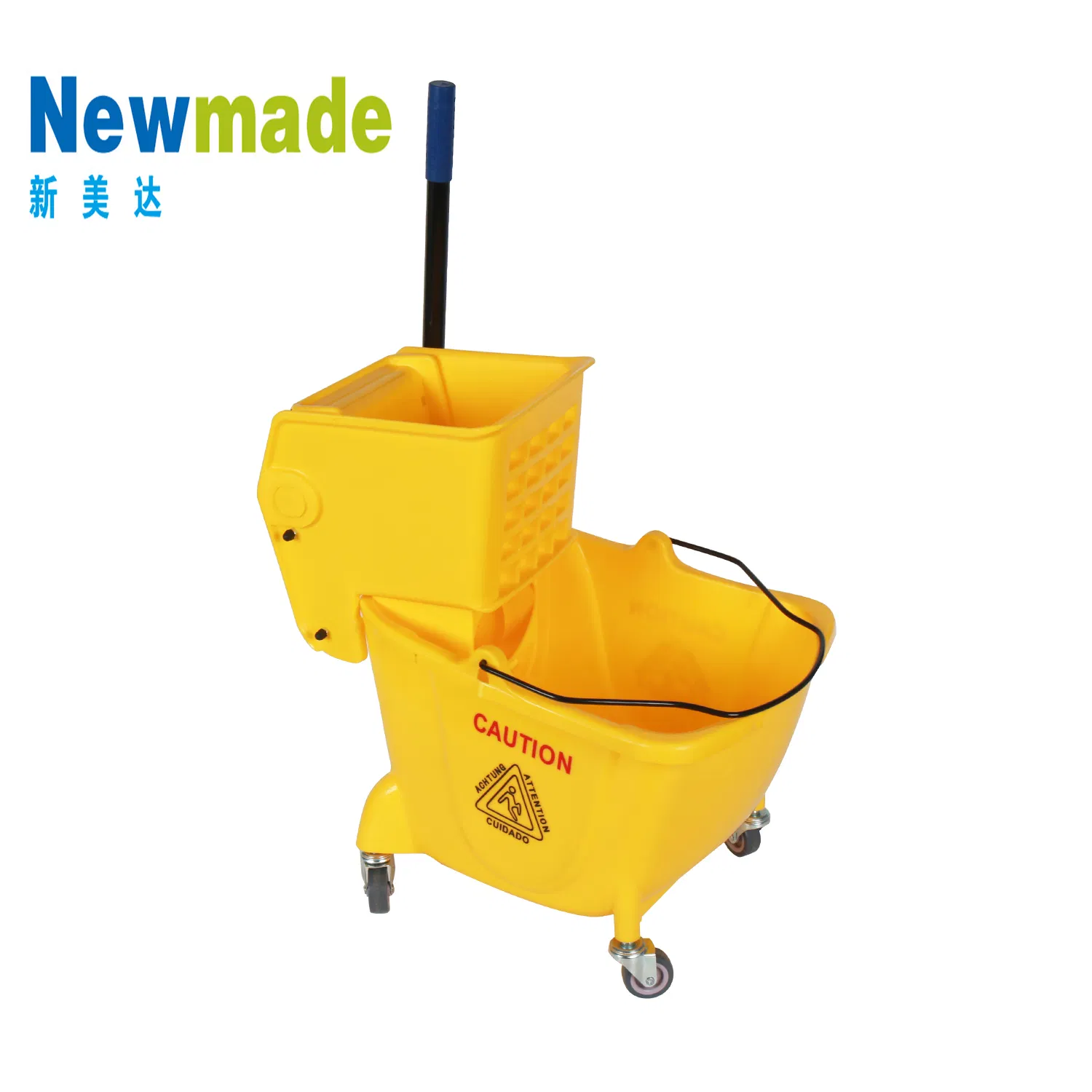 H0102 Factory Directly 24L Plastic Bucket Mop Wringer Trolley
