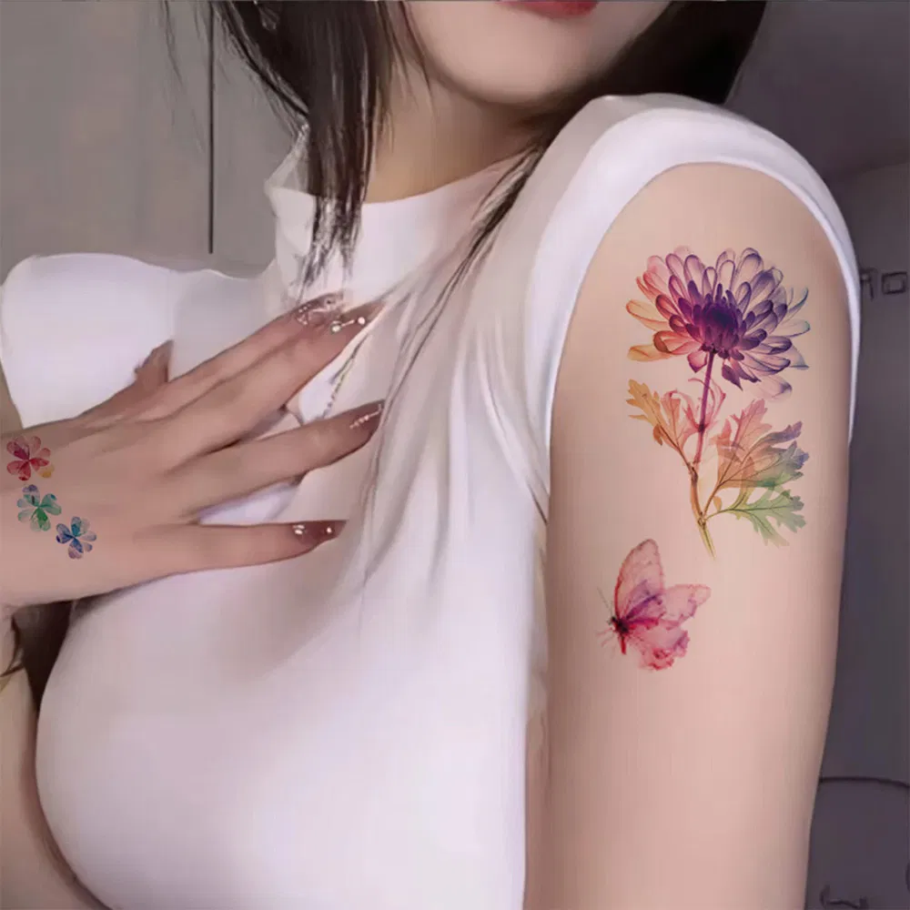 Butterfly Temporary Waterproof Face Tattoo Sticker Custom Wholesale Kids Body Art Tattoo Supply Stickers