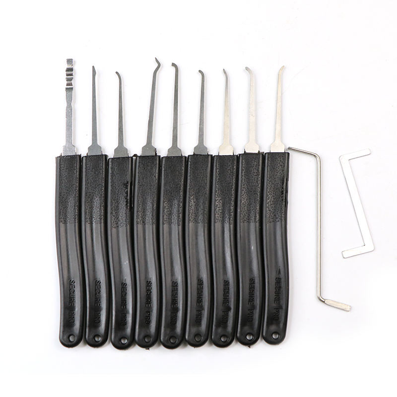 11 PCS Supplies 1 Transparent Lock Professional Practice Locksmith Lock Pick Set
