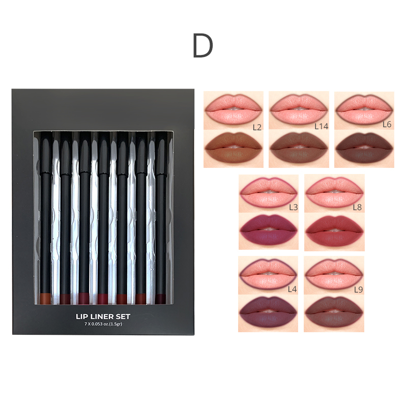 Custom Logo Vendor Lip Liner Set Matte Creamy Liner Pencil Kit