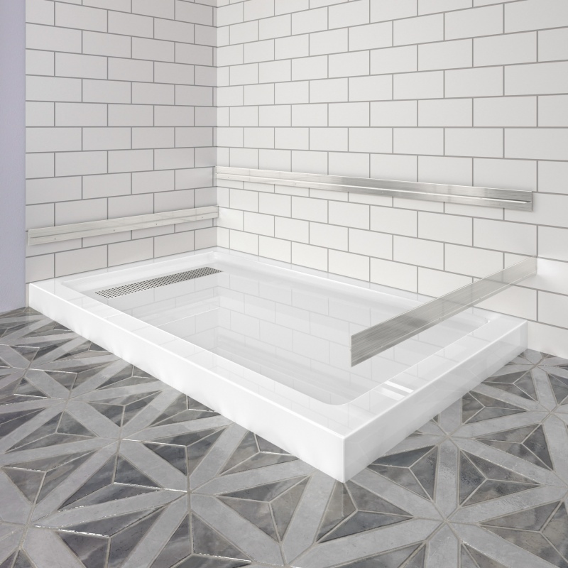 New Releases Stainless Steel Strain Cover Rectangle Acrylic Bathroom Shower Tray
