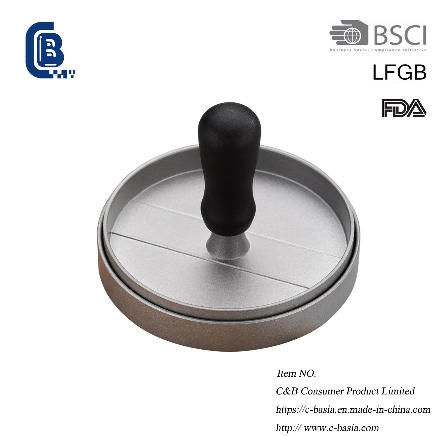 Non Stick Aluminum Metal Mini Burger Meat Press, Hamburger Maker for Beef Meat Patty BBQ, household Cooking Tools