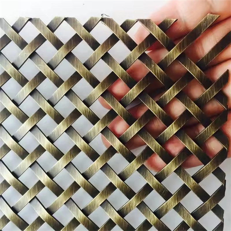 Architectural Decorative Woven Wire Mesh for Parking Cladding