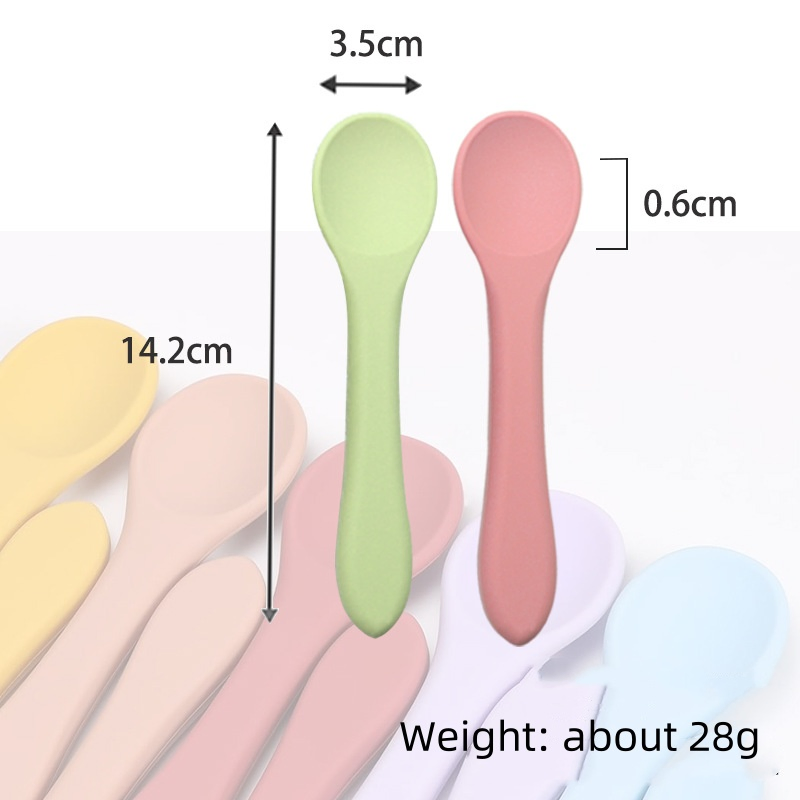 Food Grade Siicone Feeding Spoon for First Stage Baby and Infant