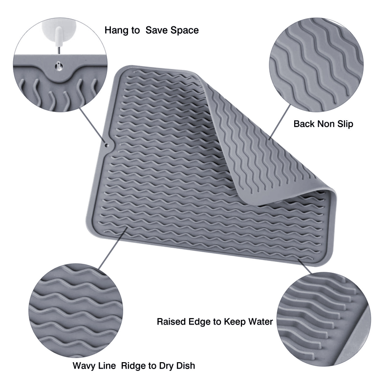 Силиконовый коврик для сушки посуды
