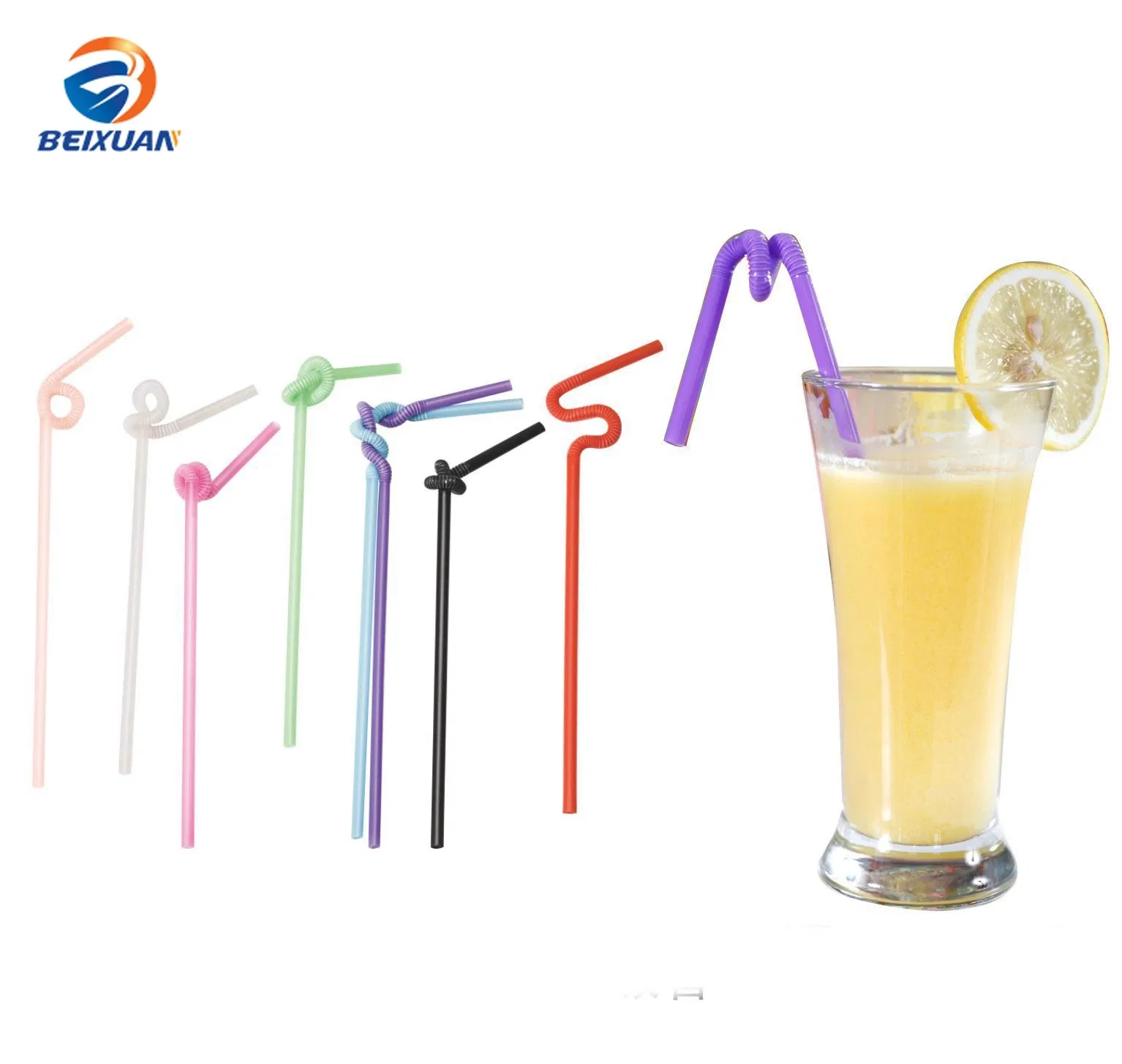 New Design 24cm Disposable Colour Pipette Spoon Ice Cream Spoon Drinking Straw with Spoon