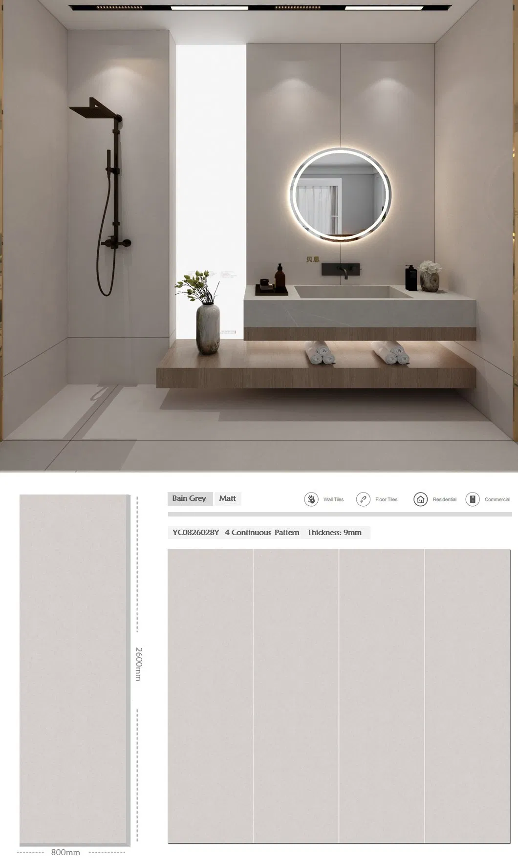 Infinity Sintered Stone Natural Surface for Wall Panel Bathroom Stone Wall Countertop Vanity Top