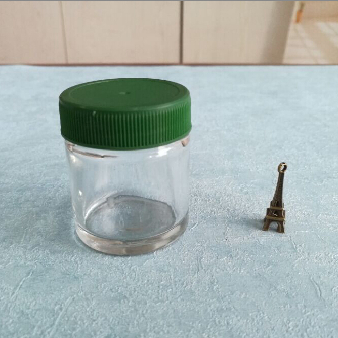 20g Clear Essential Balm Glass Bottle with Green Cap