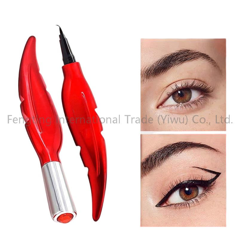 New Arrived Feather Eyeliner Black Brown Waterproof Eyes Makeup Pen Precision Smooth Liquid Eye Liner