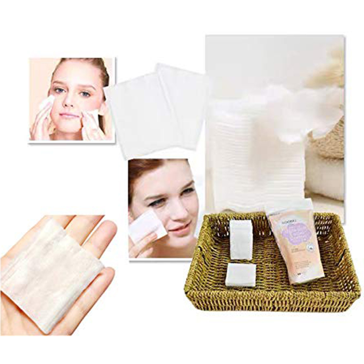 Cotton Pads Makeup Remover Pads Premium 100% Natural Cotton Cosmetic Facial Eye Square Cotton Puff Double Side Save Water Soft