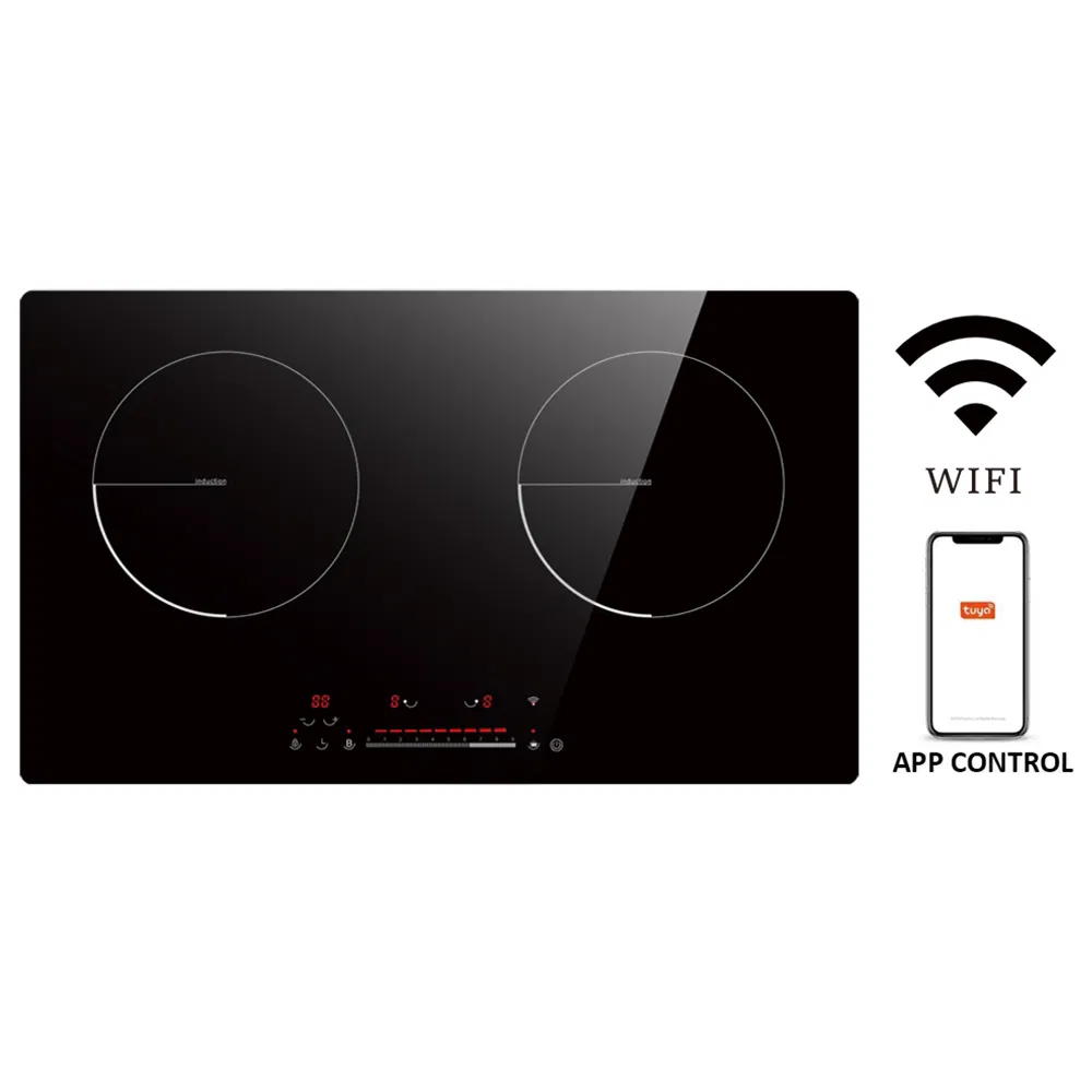 Factory OEM/ODM Kitchen Appliance Touch Control Induction Cooker with 4800W 2 Burners Built in Induction Hob with Tuya System