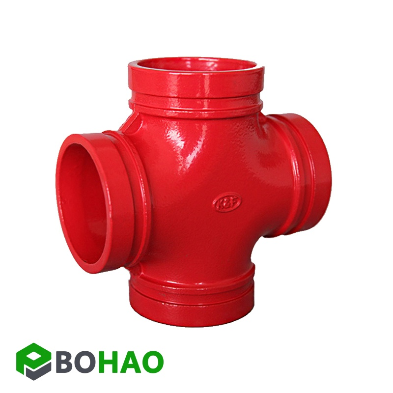 Premium Quality Grooved Cross Pipe Fitting for Fire Protection Use