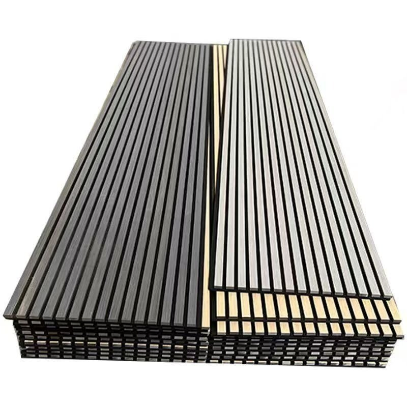 Luxury Ribbon-Shaped Wood Veneer Acoustic Slat Panels for Soundproof Spaces