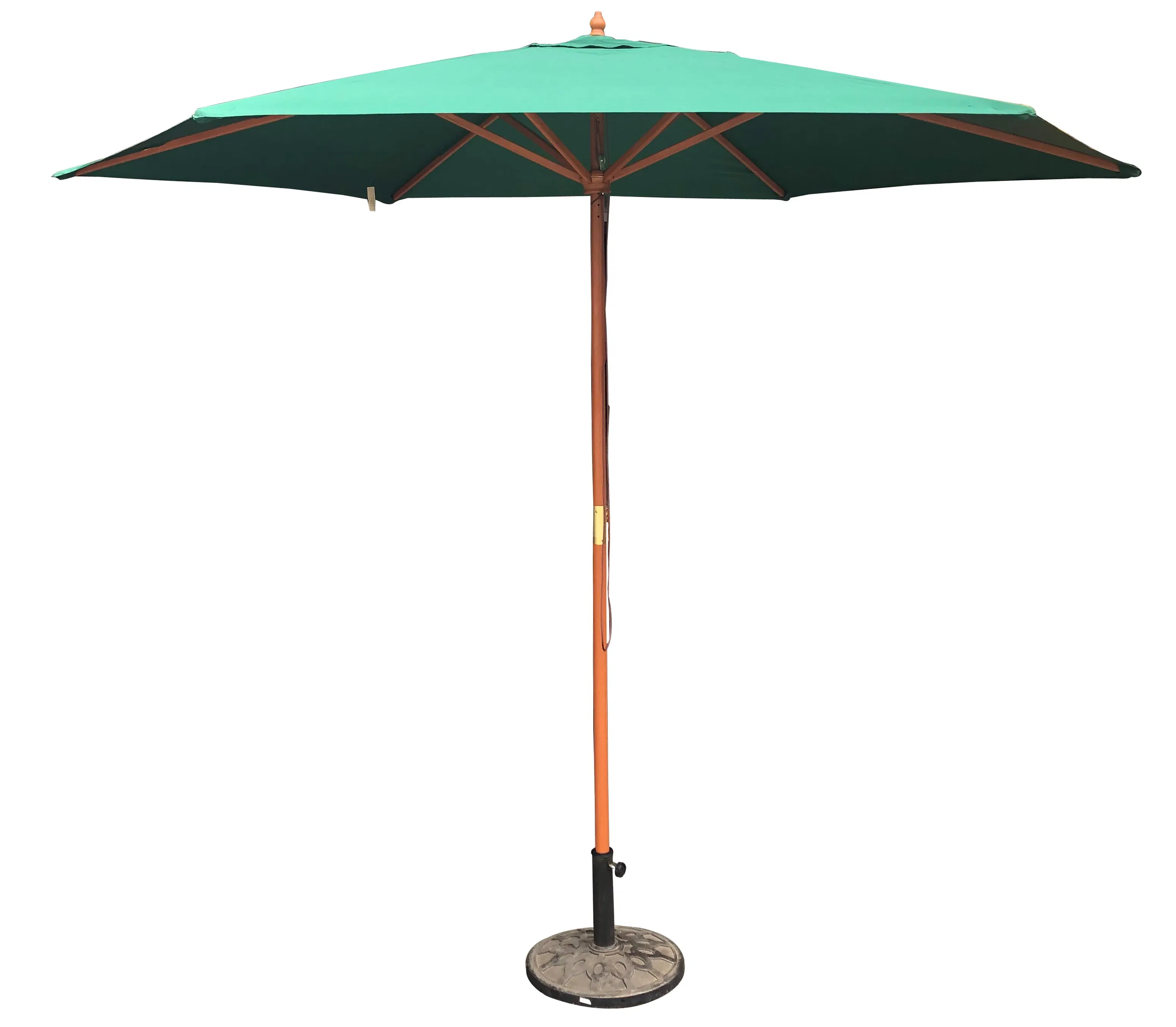 Patio Garden Round Dia. 300cm Sun Shade Wooden Parasol Umbrella