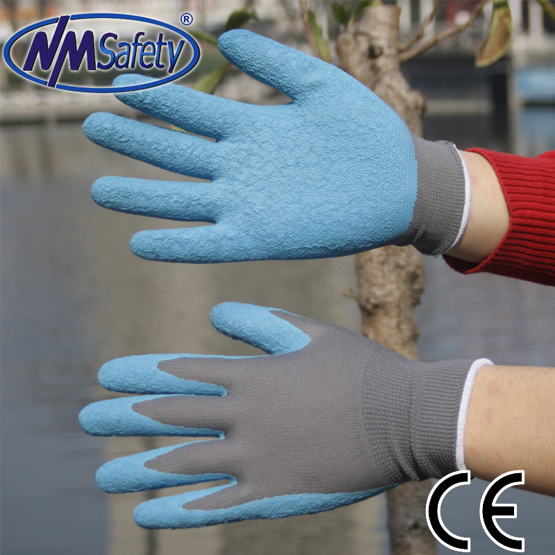 Nmsafety 13G Polyester Liner Latex Coating Work Glove