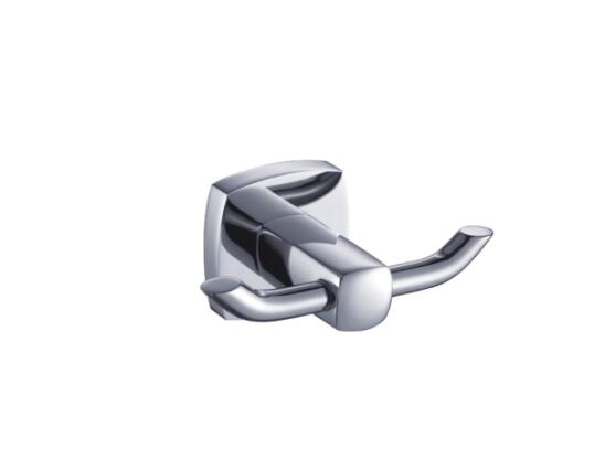 Двойной крючок для одежды из латуни, хром