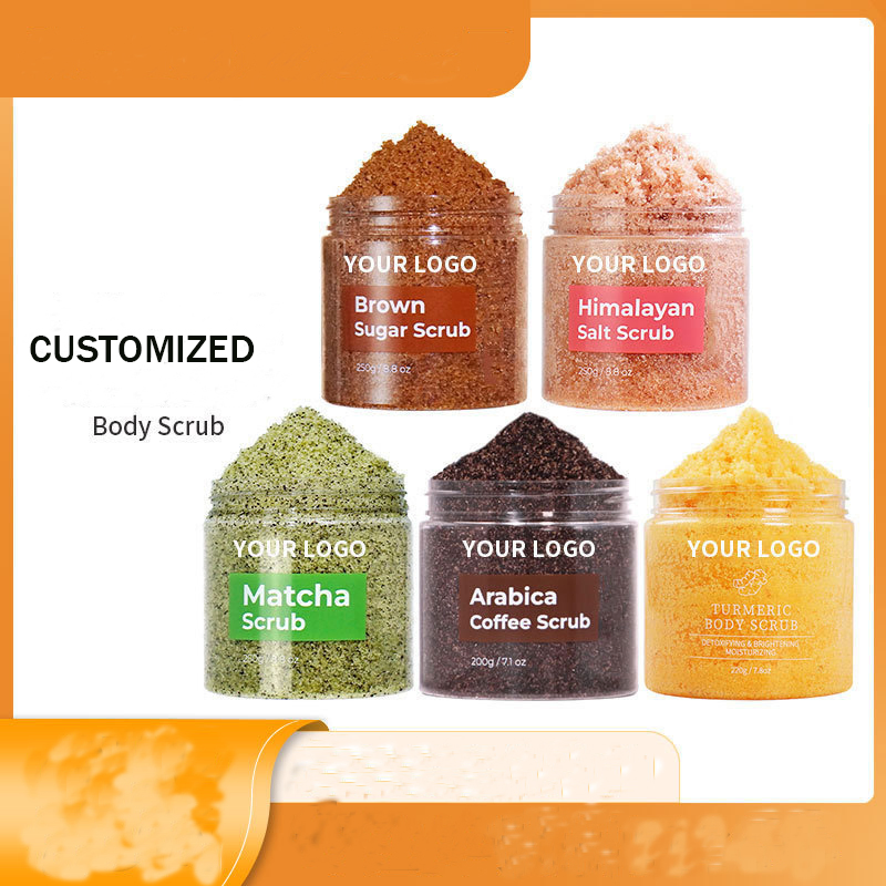 OEM Private Brand Customized Wholesale Body Scrub Sea Salt Facial Brightening Exfoliating Whitening Body Scrub