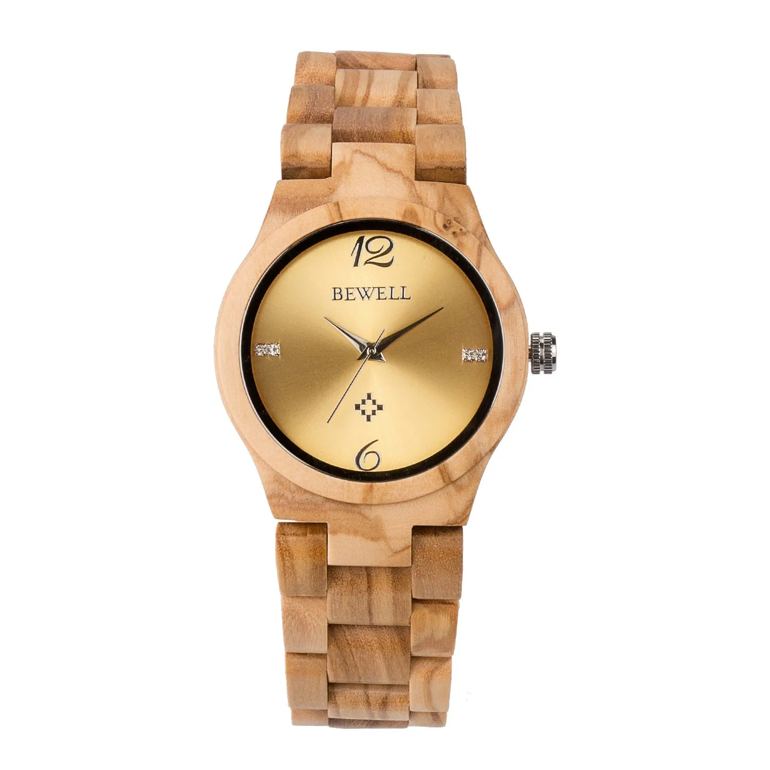 New Fashion Design Men Wrist Watches Wood Case and Band Men Wooden Watch with Spring Buckle