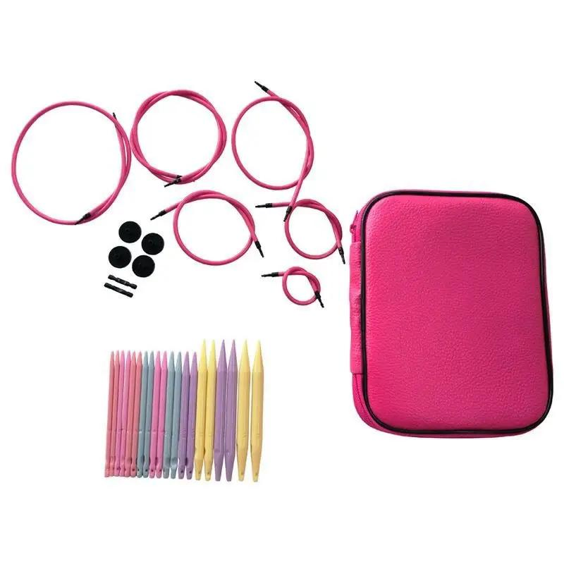 Circular Knitting Needles for Weaving Pins Needle Tools with Bag