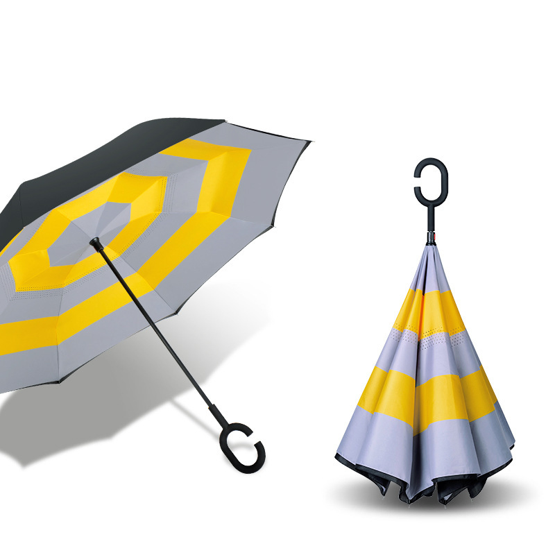 New Design C Shaped Handle Inverted Reverse Upside Down Outdoor Sun Umbrella