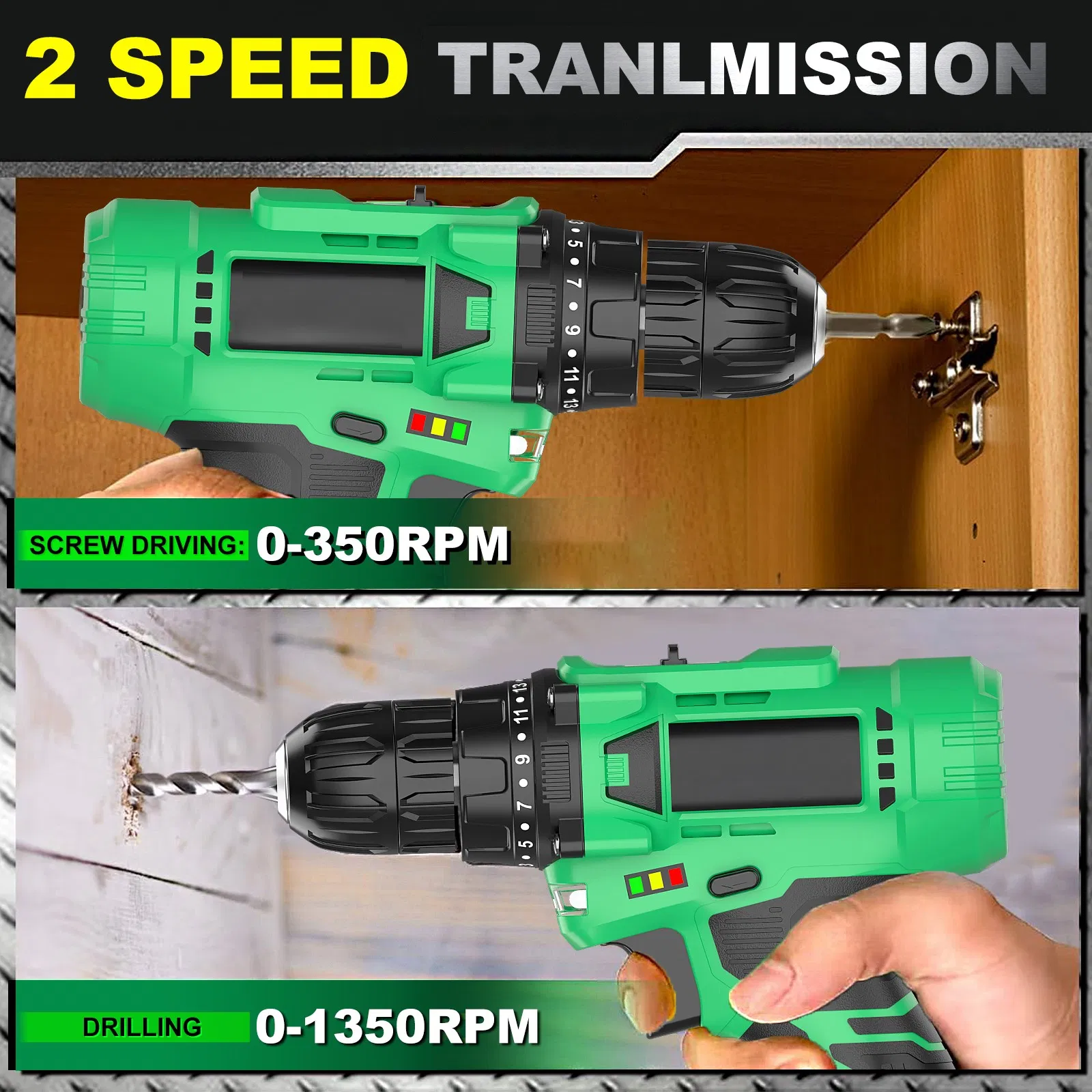 Аккумуляторная дрель-шуруповерт 12В с набором оснастки