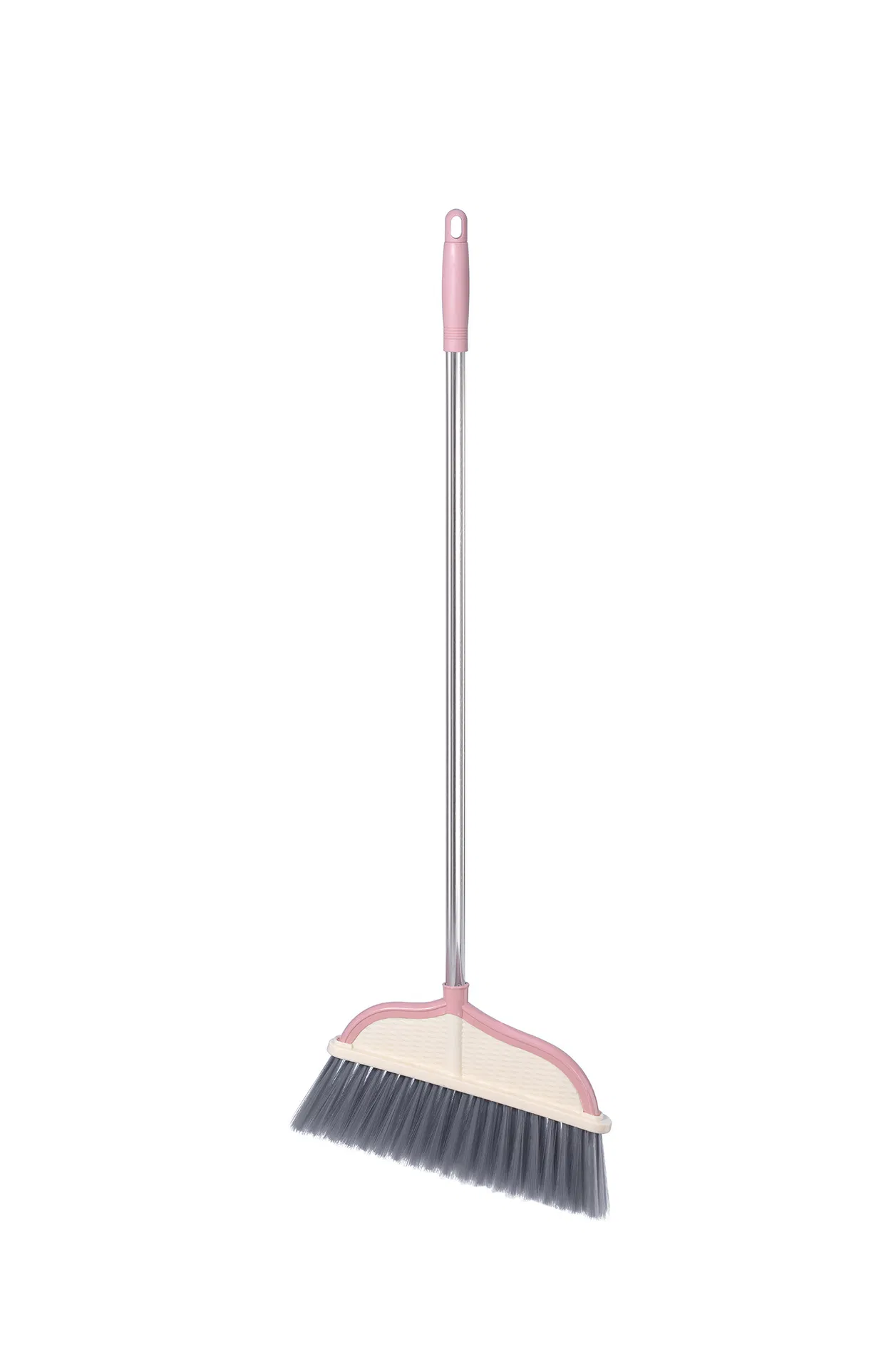 Durable Household Cleaning Tools Plastic Push Broom Broom with Detachable Long Handle and Bristles Stiff-Bristle Angled Broom Indoor/Outdoor Cleaning Broom