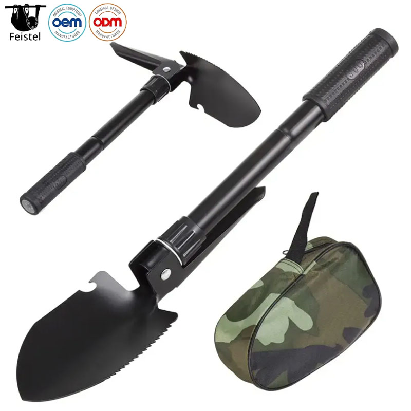 Portable Folding Shovel with Storage Bag Multifunctional Shovel Folding Shovel for Outdoor Camping Garden