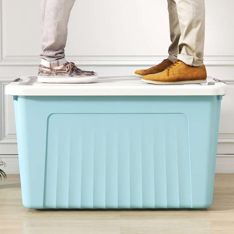 6 to 250 Litre Large Space Colorfull PP Plastic Storage Bin with Wheels and Handle for Organizing