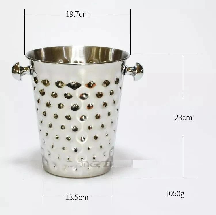 Stainless Steel Hammered Ice Wine Champagne Bucket Cooler Bucketarry