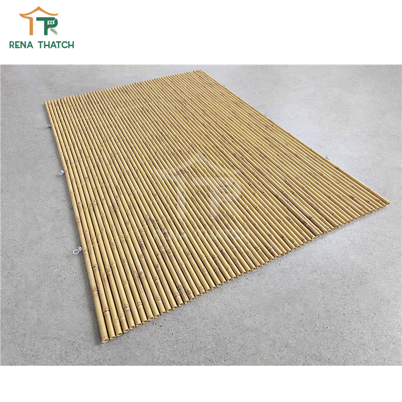 Fire Resistant Indoor Interior Artificial Bamboo Fence Synthetic Bamboo Cladding Plastic Bamboo Fence Roll