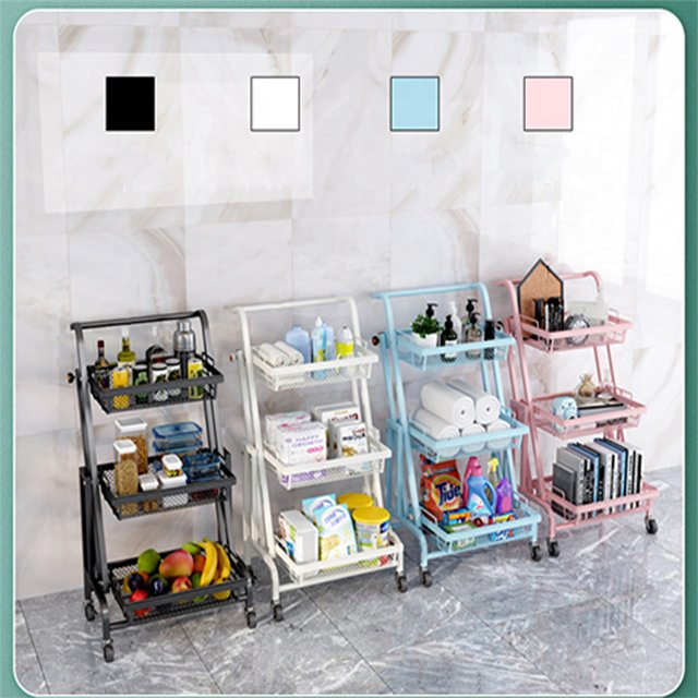 Manufacturer Wholesale Multifunctional Rotatable Kitchen Rack Corner Shelf Bathroom Kitchen Handcart