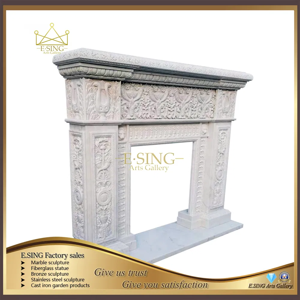 Exported to Worldwide Chinese Wholesale Belgium Marble Fireplace Model