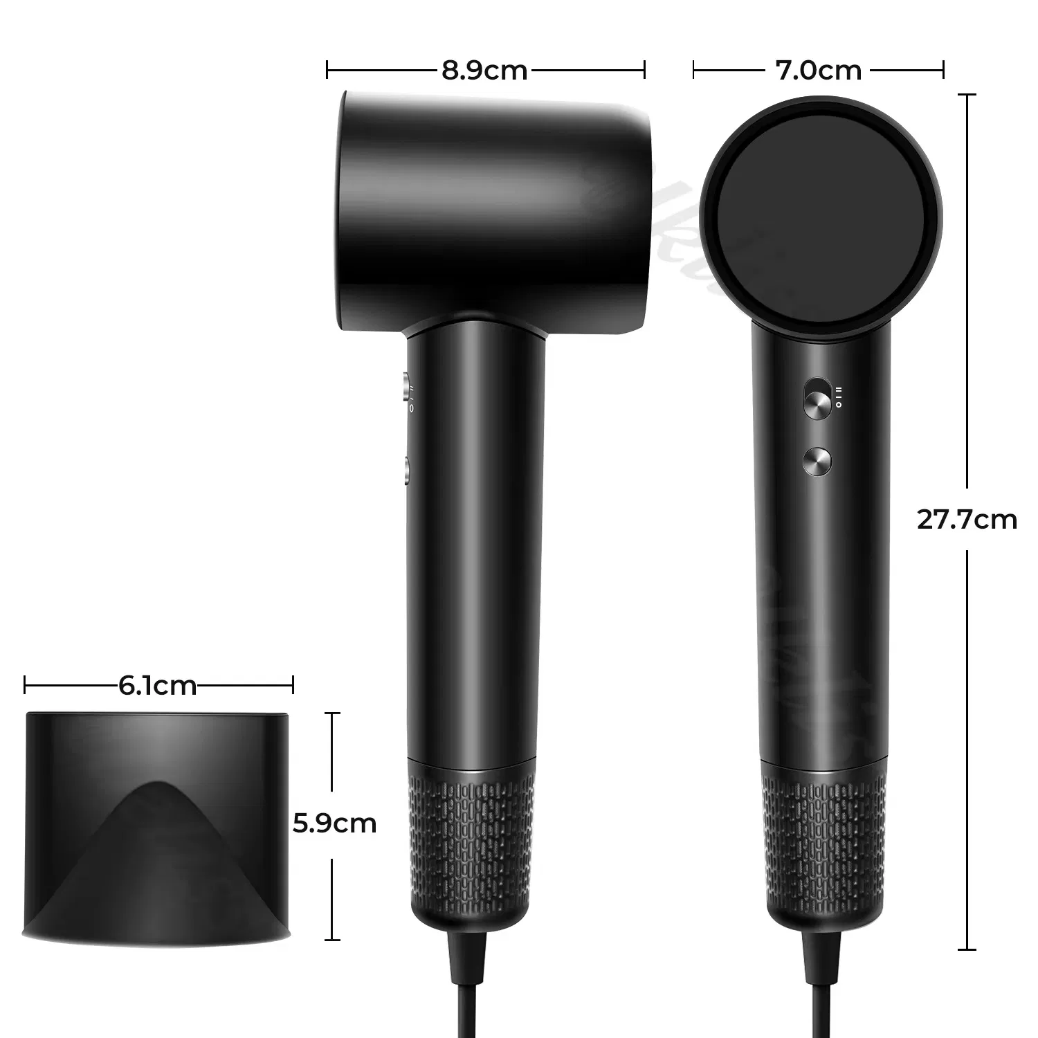 Luxury Fast-Drying Hammer Hair Dryer 1400W Advanced Ionic Technology Handheld Blow Dryer with Three Heat Settings