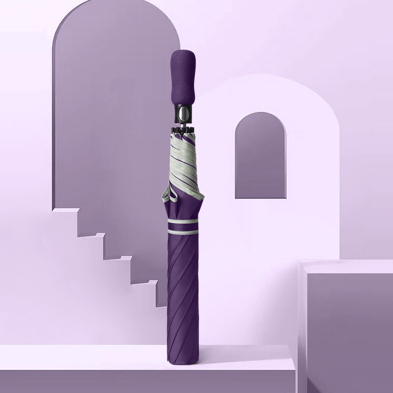 Promotional 8rib 2 Folding Custom Automatic Rain Sun Advertising OEM Gift Outdoor Windproof Golf Umbrella with Logo Printing