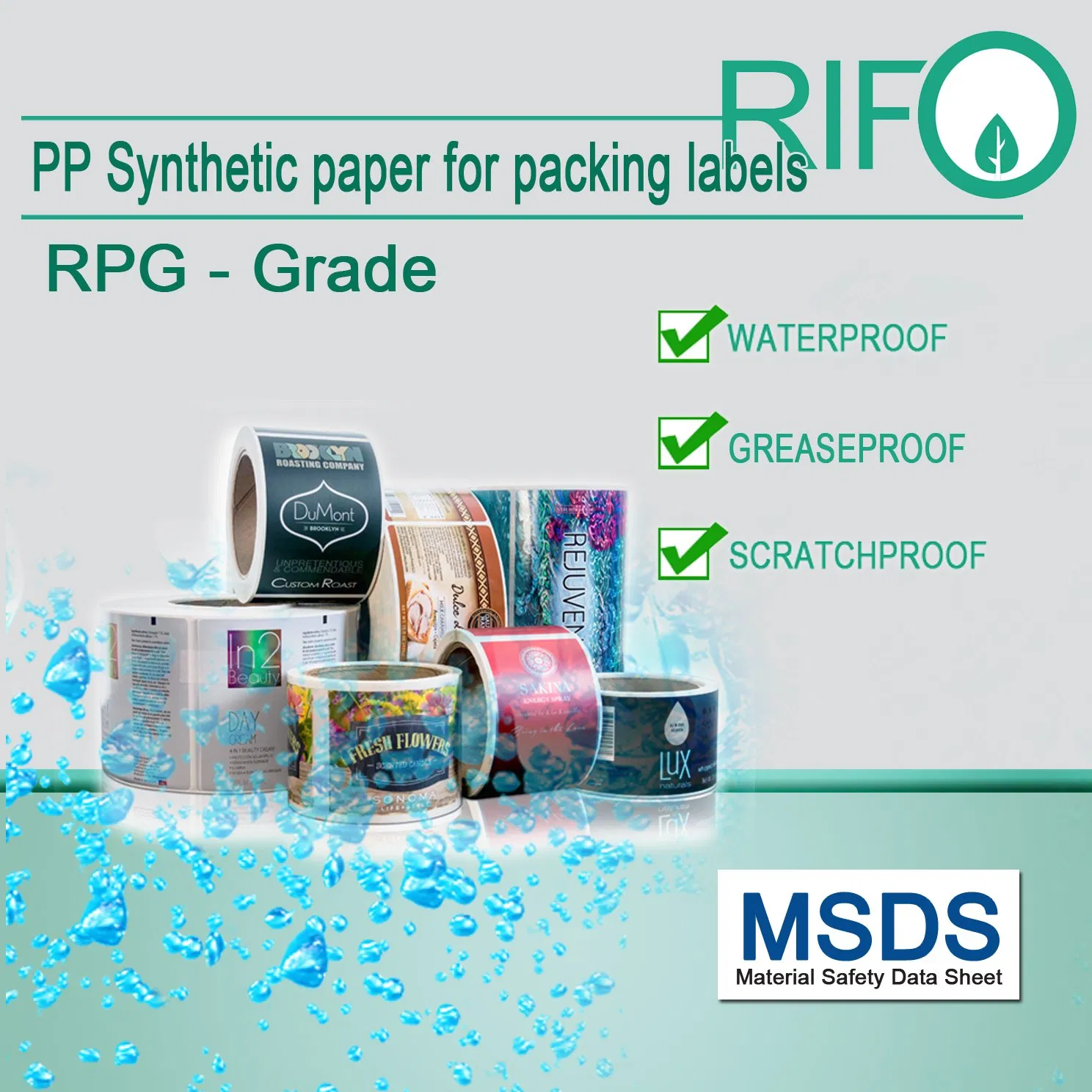 Thermal Adhesive Label Paper Bar Code Printer with MSDS RoHS