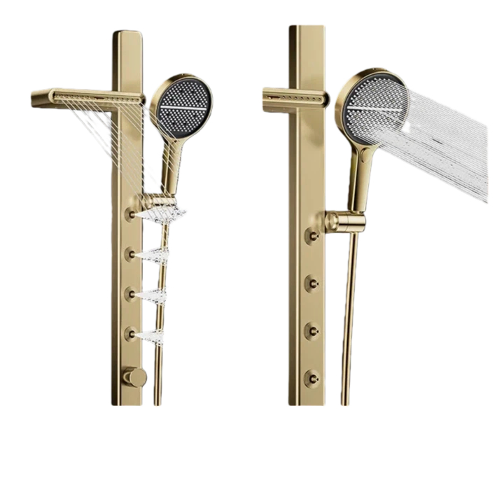 All-Copper Waterway Stainless Steel Thermostatic Shower Luxury Shower Set