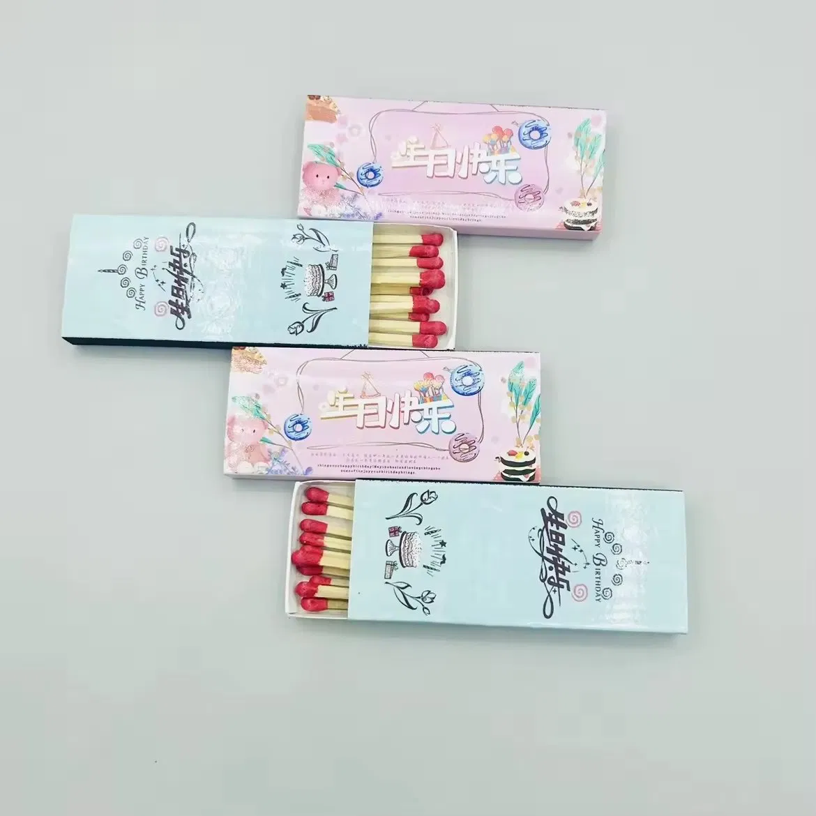 Home Custom Logo and Matchbox Cheap Matches Wholesale Custom Box Matches for Cake
