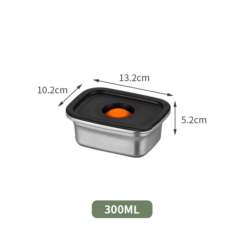 Stainless Steel Fresh-Keeping Sealed Food Storage Box with a Lid