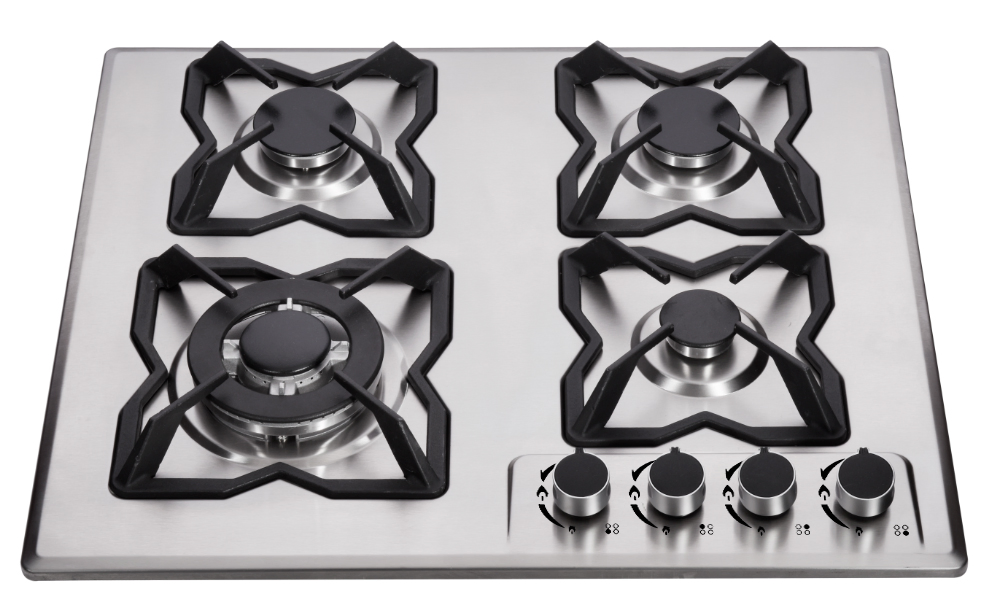 Kitchen-Electronics Cooktop Kitchen Built in Temperred Glass 4 Burner Gas Stove