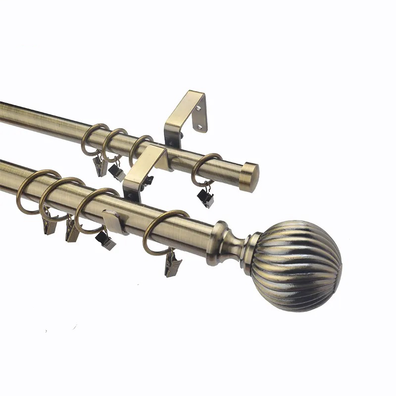 Vikson Cheap Price Morden Luxury Decorative Antique Brass Wrought Iron Curtain Rod
