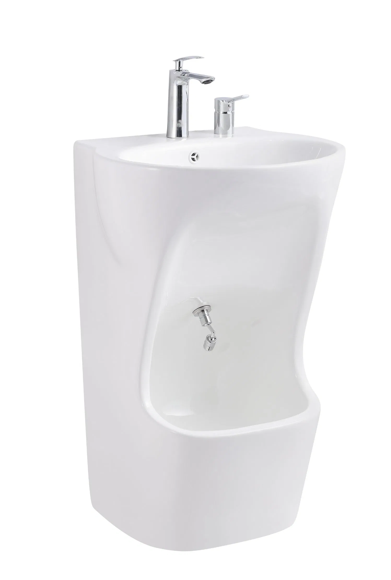 Modern Designed Ceramic Floor Mounted Pedestal Sink New Design Muslim Wudu Foot Wash Basin Bathroom Wudu Sink