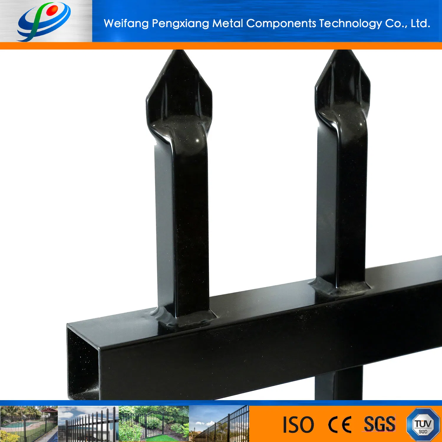 Factory Powder-Coated Steel Security Fencing with Lifetime Warranty