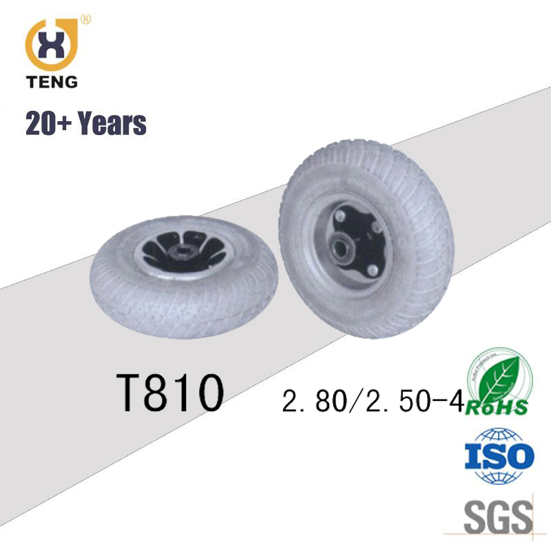 2.50-4 Flat Free PU Filled Wheel for Trolley