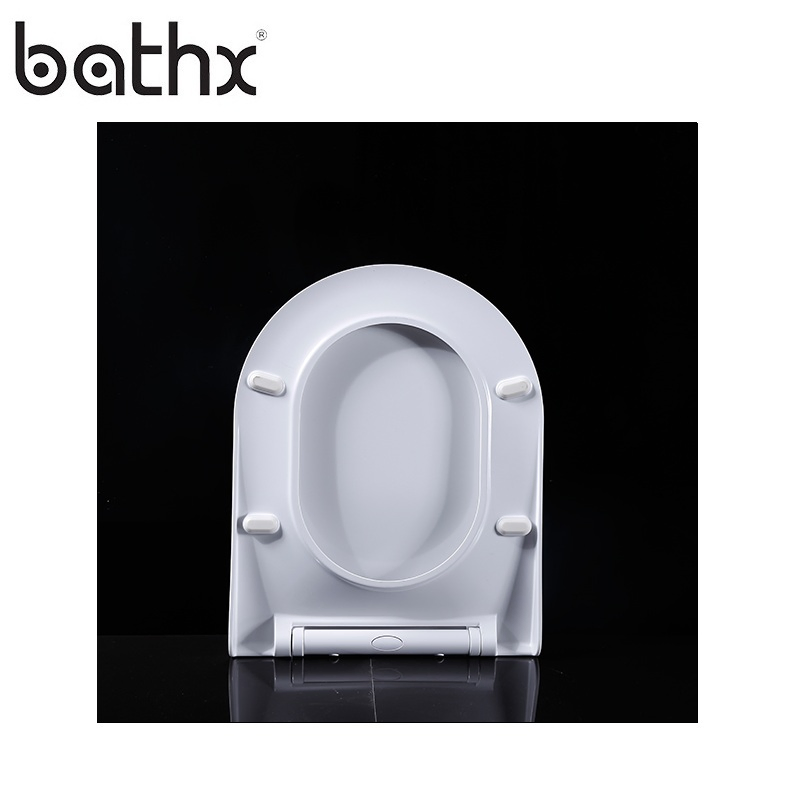 Hotel Wc UF Material Elongated Toilet Seat for Washroom Soft Closing Bidet Cover