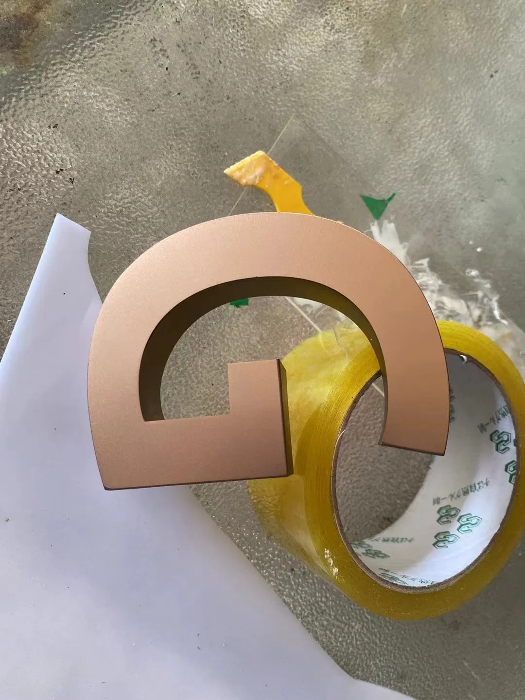 Small Solid Letters Custom 3D Stainless Steel Fabricated Gold Letters Logo for Wall Signs