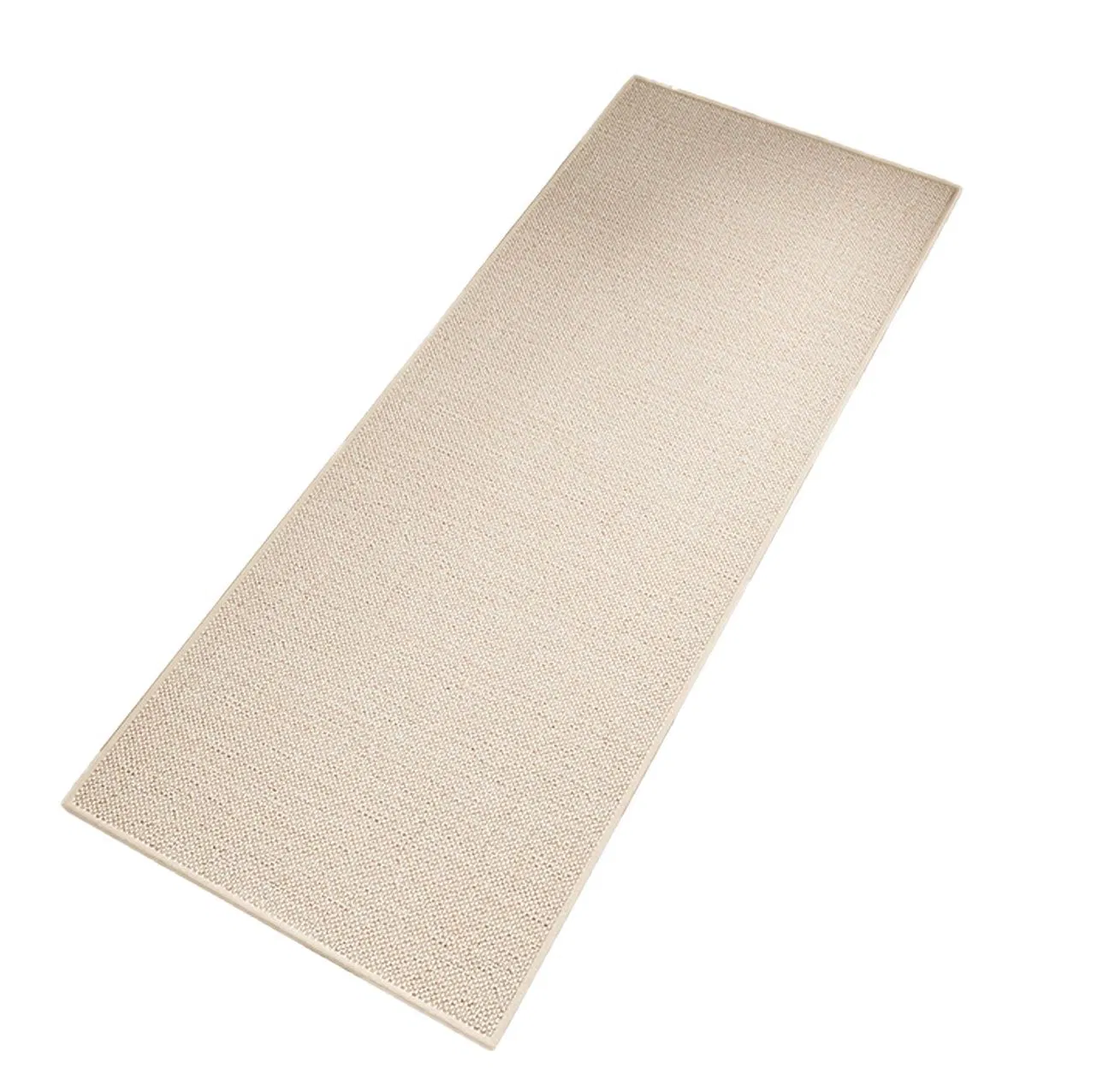 Stylish Custom Non-Slip Faux Linen Kitchen Rug for Easy Cleaning