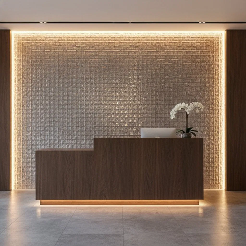 Textured Finish Etched Engraved Glass Glass Countertop for Elegant Dining Spaces