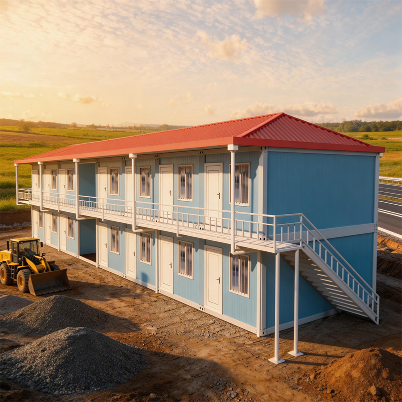 After War Rebuild Fast Built Low Cost Modular Apartment for Construction Site Workers Prefabricated House