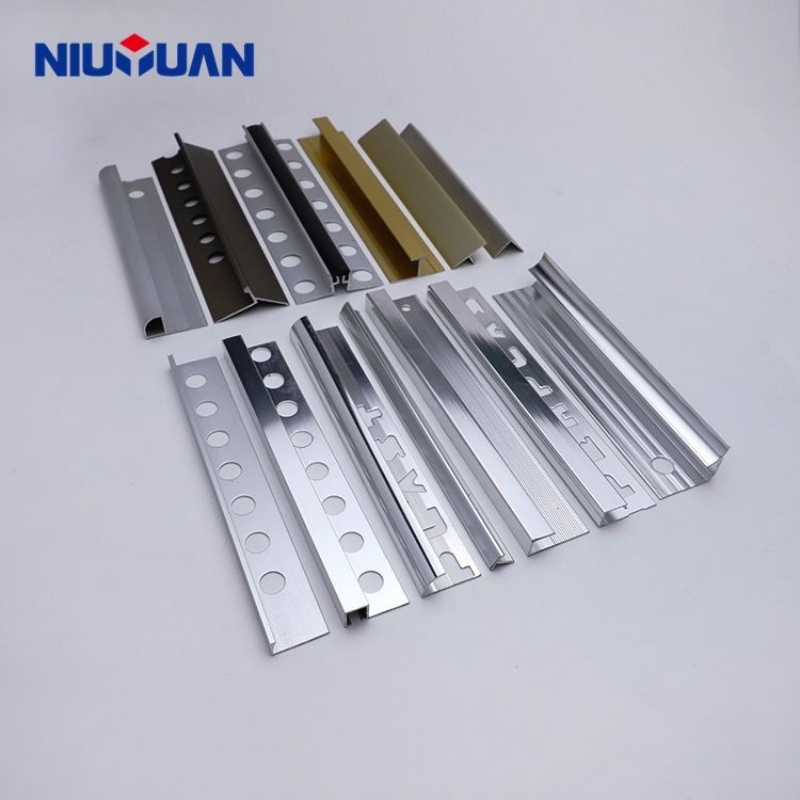 Custom Gold Metal Ceramic Aluminum Pencil Tile Edge Trim Corners